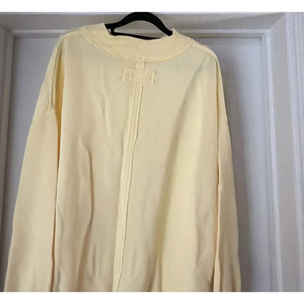New We The Free People Small/S Palm Springs Pullover Sweater Oversized Banana Ye